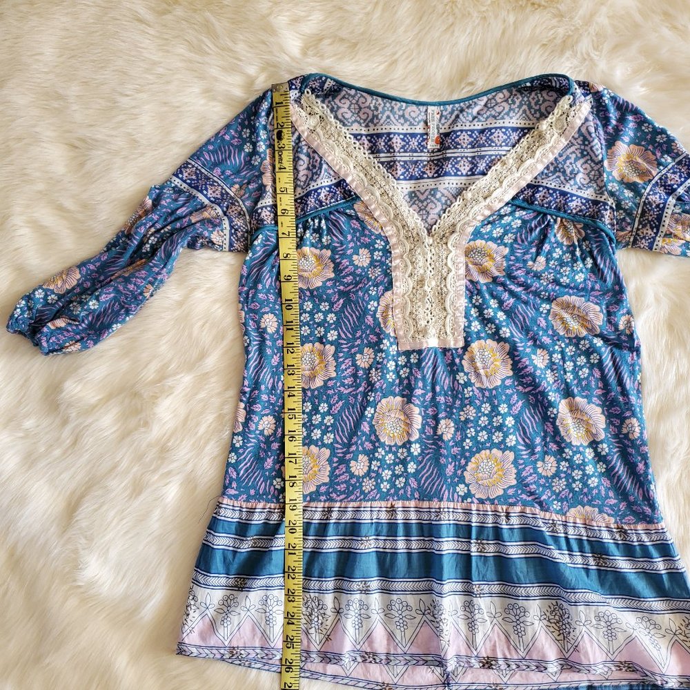Free People Sweet Poland Boho Peasant Tunic Top XS - Picture 15 of 16
